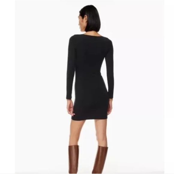 Aritzia Dress Womens Size S Wilfred Lydia Mini Dress Black - Picture 2 of 12